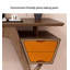 Bureau chic en bois massif: contraste moderne et utilitaire-109691261