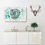 Mint Green Rose Watercolour - Wrapped Canvas-56662304