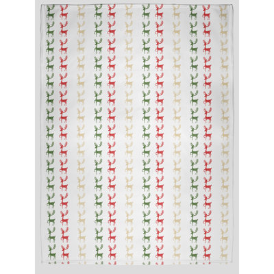 Jeté de Noël à motif de renne