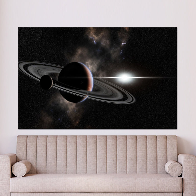 Art satiné sur toile, ciel étoilé, décoration murale, 43,3 po H x 63 po l