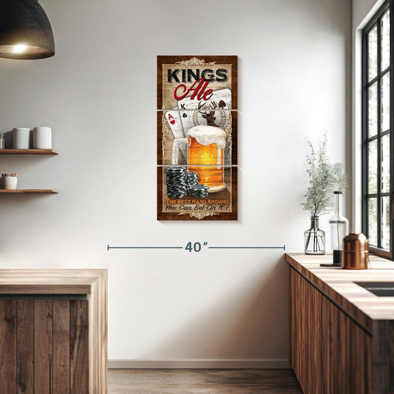 Kings Ale, H 38 po x l 18 po