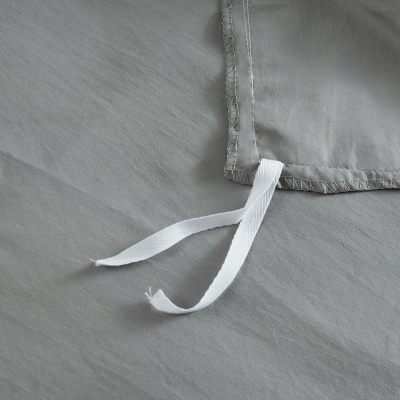 Ensemble de housse de couette en microfibre brossée, Housse de couette pour très grand lit et 2 taies, Gris