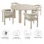 Ensemble de table et chaises de salle à manger d'extérieur en aluminium 5 pièces Nautica-105239755-105239758