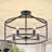 5-Light Round Flush Mount With Open Cage