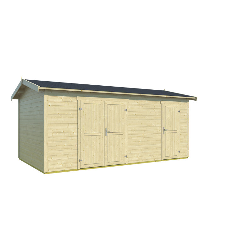 Lasita Tuvalu 16.5 x 10 Ft. Apex Roof 2-Room Summerhouse With Floor (28mm)