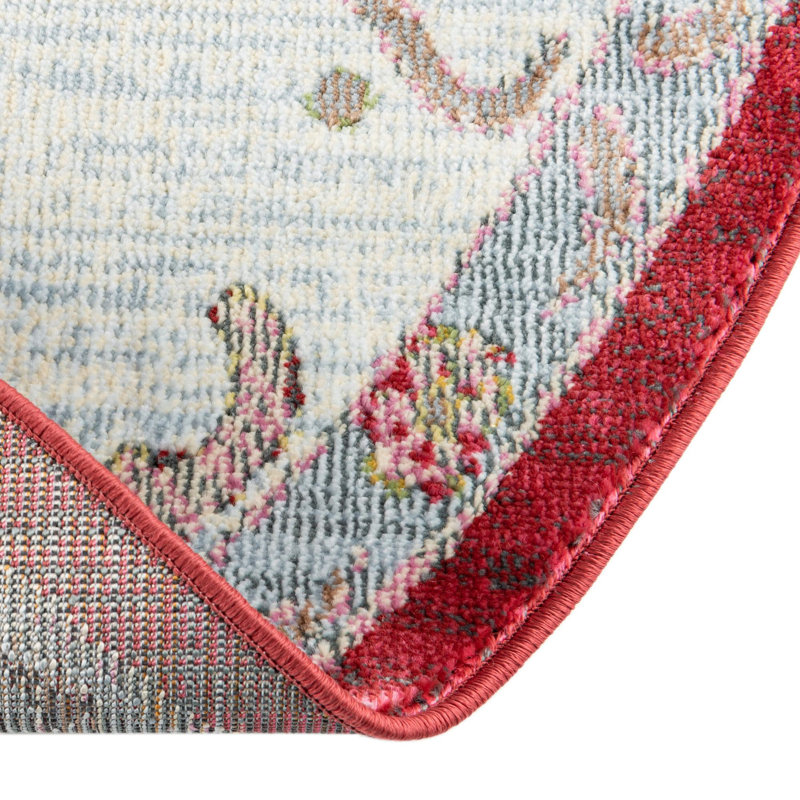 Tapis rouge transitionnel Marvella, Tapis de couloir 2 pi 2 po x 8 pi