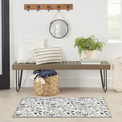 Antavia Washable Floral Indoor Rug