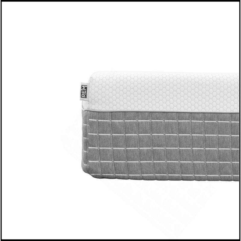 Recharge 5-Layer, 12 Inches Hybrid Memory Foam And Coil Mattress, White And Grey Knit Cover, Twin XL