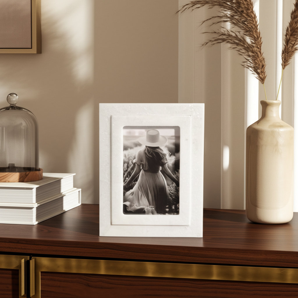 Marble Border Picture Frame, 4" W x 6" H