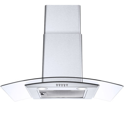 SNDOAS 30" Stainless Steel 400 CFM Convertible Wall Range Hood with Mesh Filter