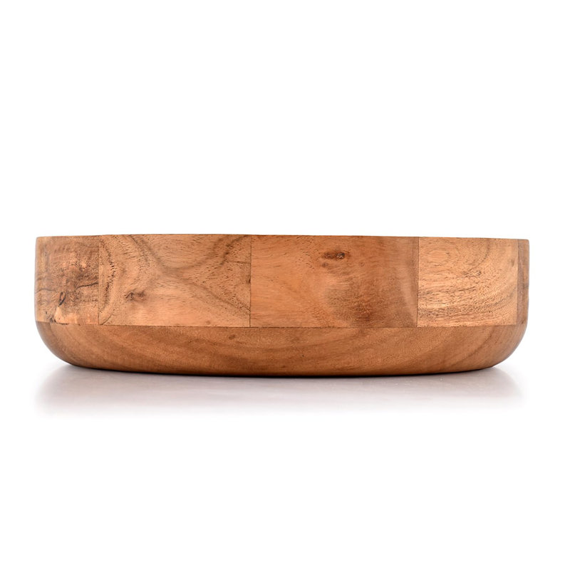 Bol de service rond en bois