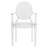 Chatfield Transparent Acrylic Dining Arm Chair – Stackable Round Back Accent & Banquet Seat for Kitchen and Dining Room-1958359571-1981638191
