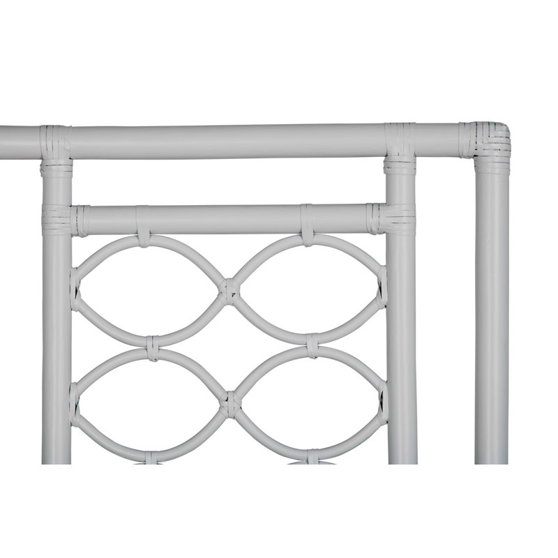 Infinity Wicker/Rattan Open-Frame Headboard, Sunflower Yellow, Twin