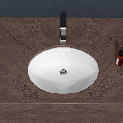MONSFEST 13.5'' Ceramic Circular Bathroom Sink