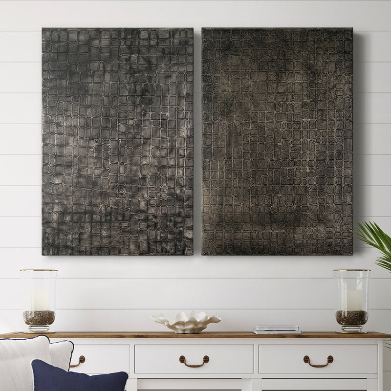 Lattice Lustre II - Toile tendue avec châssis de qualité supérieure - Prêt à être accroché, H 48 po x l 64 po