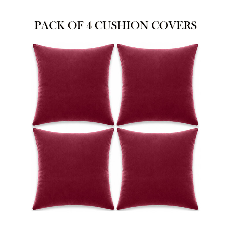 Eva-Sophia Square Scatter Cushion, Red Burgundy