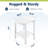 17 in. 2-Tier Oval HDPE Outdoor Side Table-1091102187