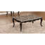 Table basse de style transitionnel avec pieds en cabriole en marbre et détails courbés