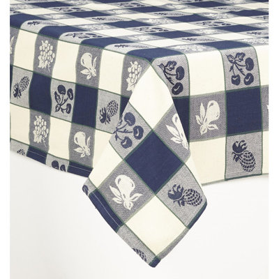 Nappe à carreaux bleu marine et blanc