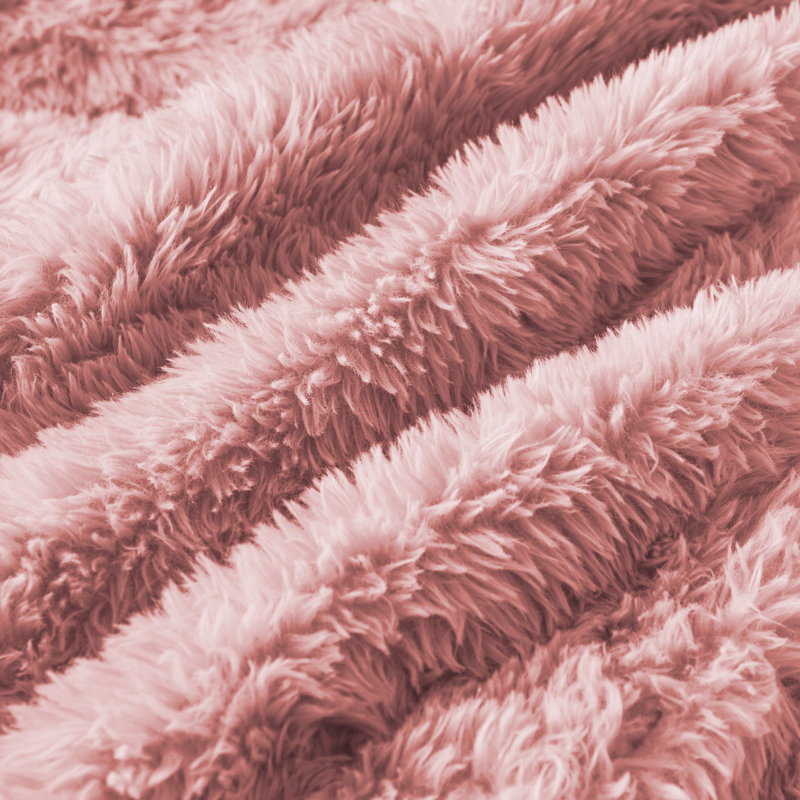 Repose-pieds en peluche Aviana - Rose, Rose
