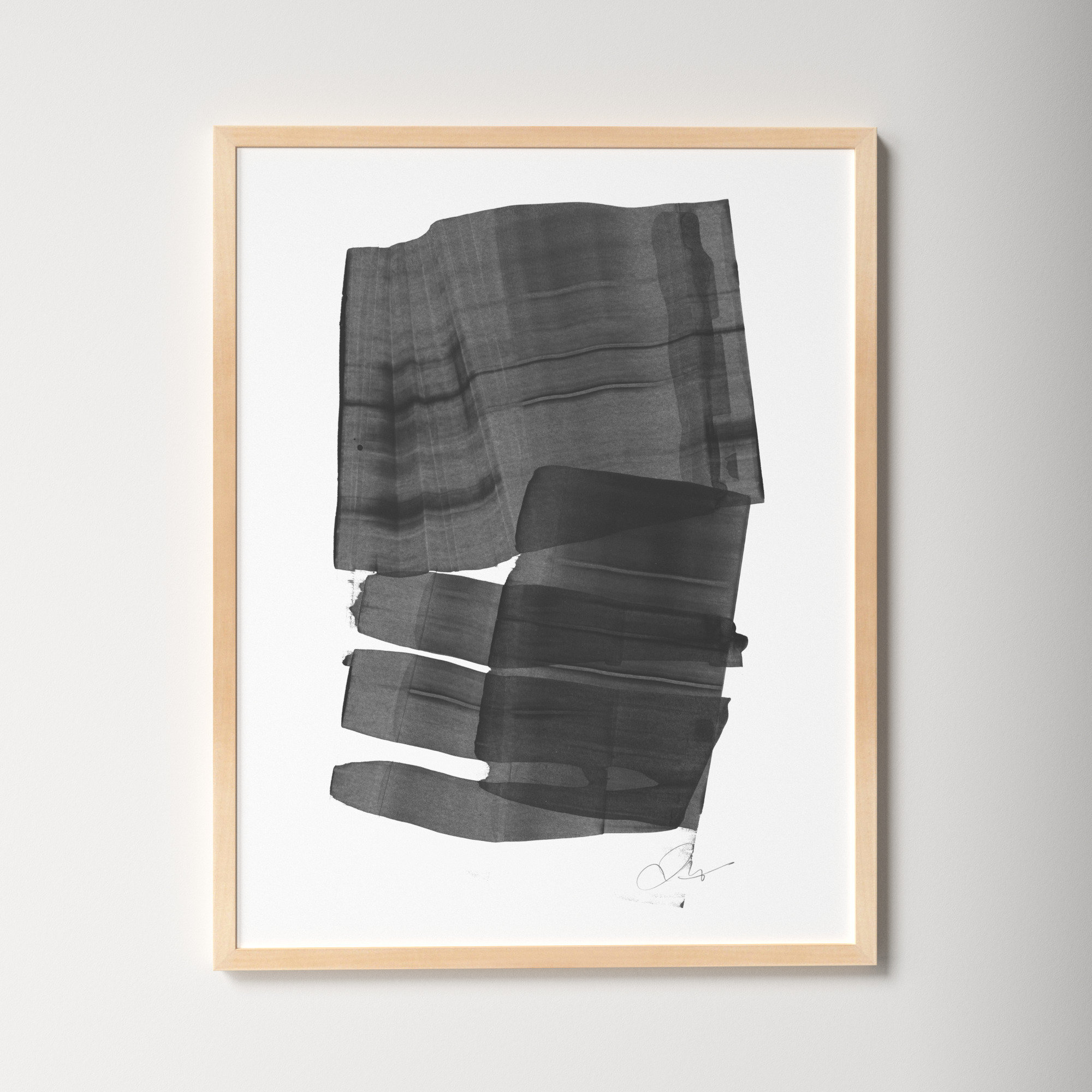 Brushstroke 5 by Jacques Pilon, 38" H x 30" W x 1.25" D, Brown