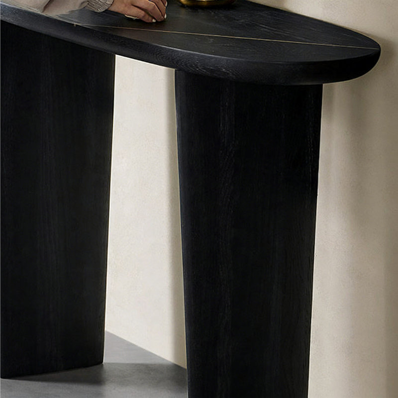 Console minimaliste en chêne massif, H 33,46 po x l 31,5 po x P 11,81 po
