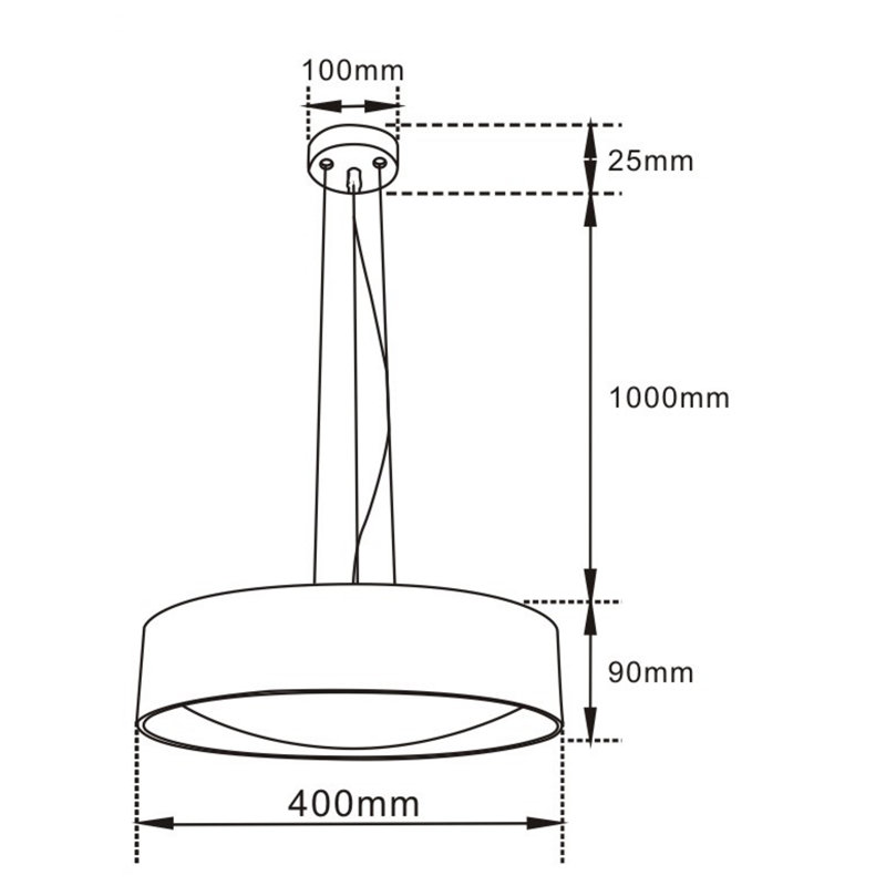 Enoc 1 - Light LED Single Pendant, Black