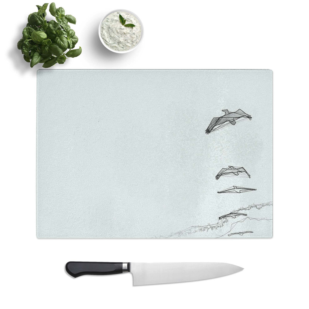 Tempered Glass Pelican Formation Chopping Board