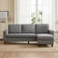 Upholstered L-Shaped 3-Seater Sectional Sofa with Footstool-1741103136