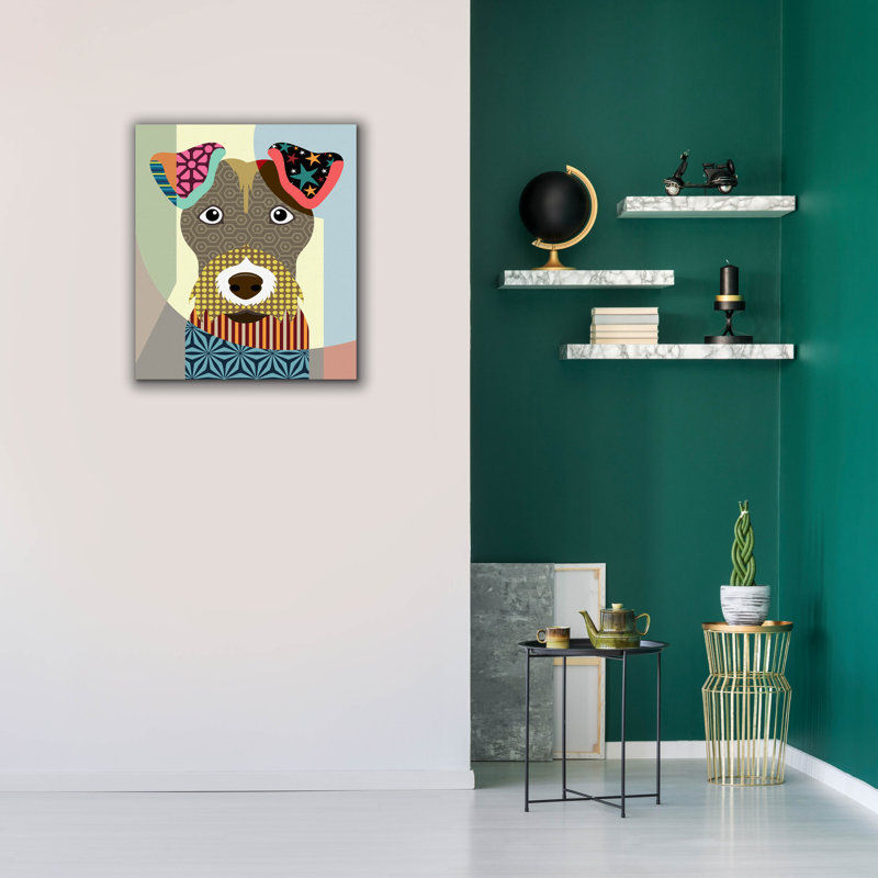 «Wire Fox Terrier» par Lanre Adefioyue, H 30 po x l 26 po x P 1,5 po
