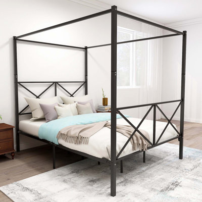 Metal Canopy Bed Frame, Platform Bed Frame