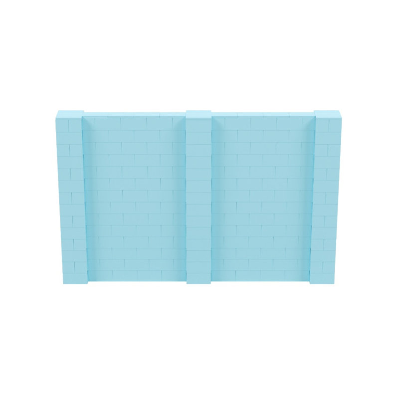 Ensemble mural de blocs géants 7 'T, H 84 po x l 132 po x P 12 po, Bleu clair