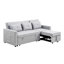 Canapé-lit en lin gris clair 79,75 po Zoey