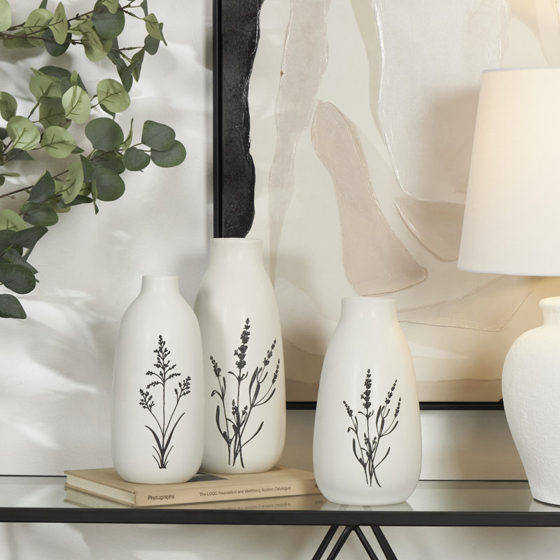 Winterstown 3 Piece Ceramic Table Vase Set