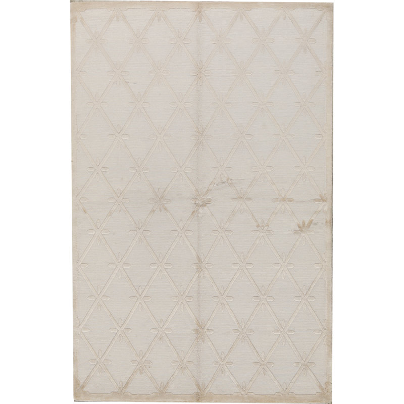 Hand-Knotted High-Quality Beige Area Rug