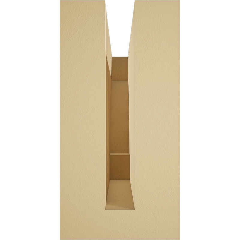 Queue de chevron en uréthane méditerranéen Signature, brun clair apprêté, H 8 po x l 16 po x P 4 po