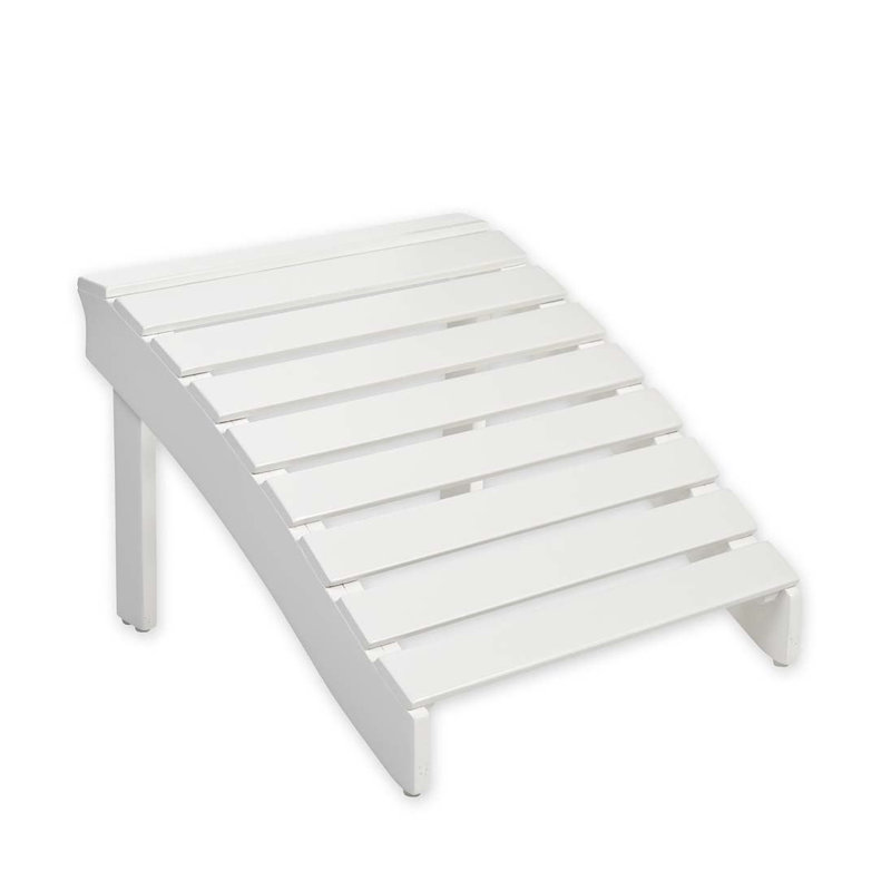 Adirondack Upholstered Ottoman, White