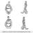 Modern Thinking Man Sculpture (Reflective Silver)-904025890