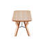 Banc Folia Mid-Century moderne en bois naturel