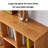 Wooden Display Cabinet with Open Shelves and Bottom Drawers, 70.87 Inches Long, Multifunctional Side Cabinet