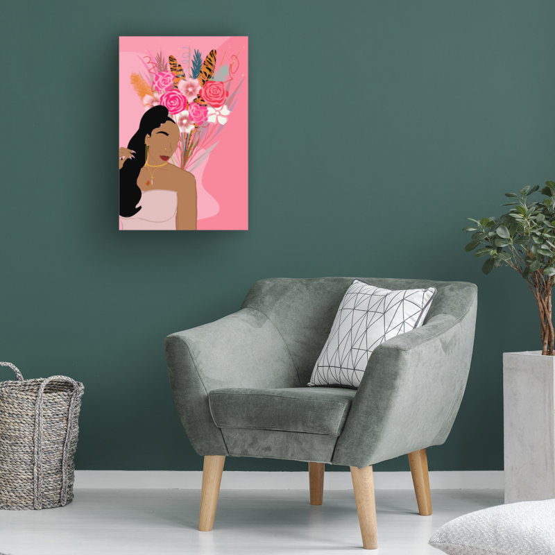 Art sur toile, bolognaise, cendres roses, H 12 po x l 19 po