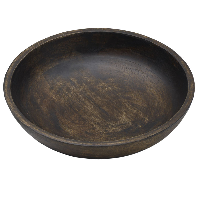 Bol de service en bois de manguier Fitz and Floyd Austin Craft, 2 pintes, Expresso