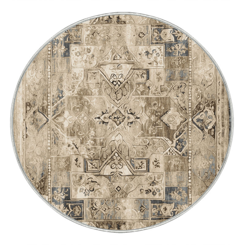 Tapis ancien, Rond 8 pi