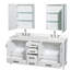 Sheffield 72" Freestanding Double Bathroom Vanity with Quartz Top with Medicine Cabinets-1933065891-1933082947-1933082948