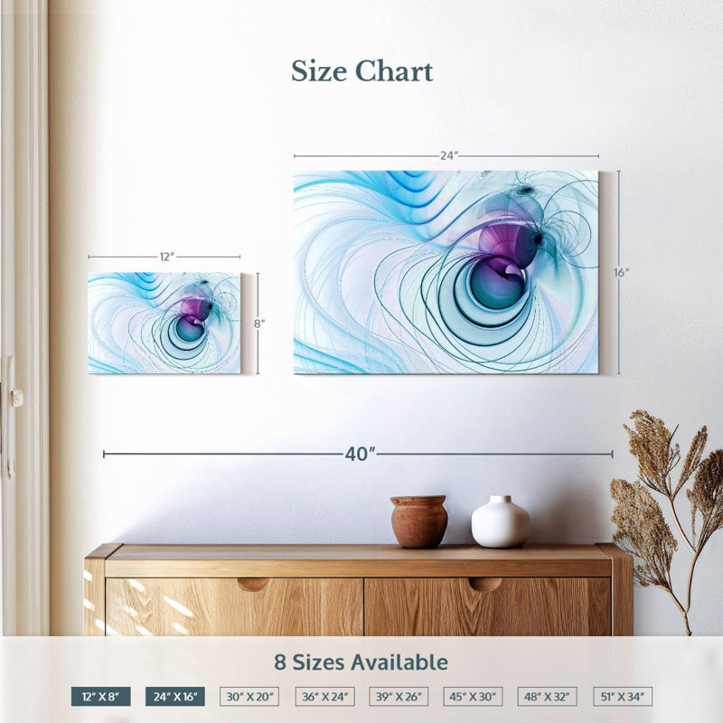 Avery Futuristic Ripples Abstract, 16" H x 24" W