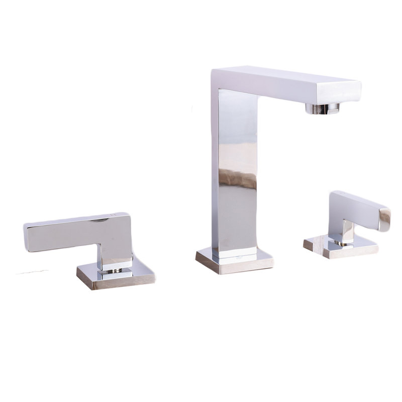Robinet de salle de bain à large entraxe, Chrome
