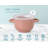 Kook Ceramic French Onion Soup Crocks with Handles 18 oz, Blush-696351498