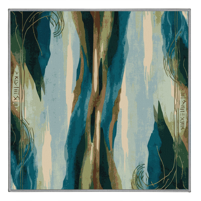 Cosmic Veil Rug, Square 3'