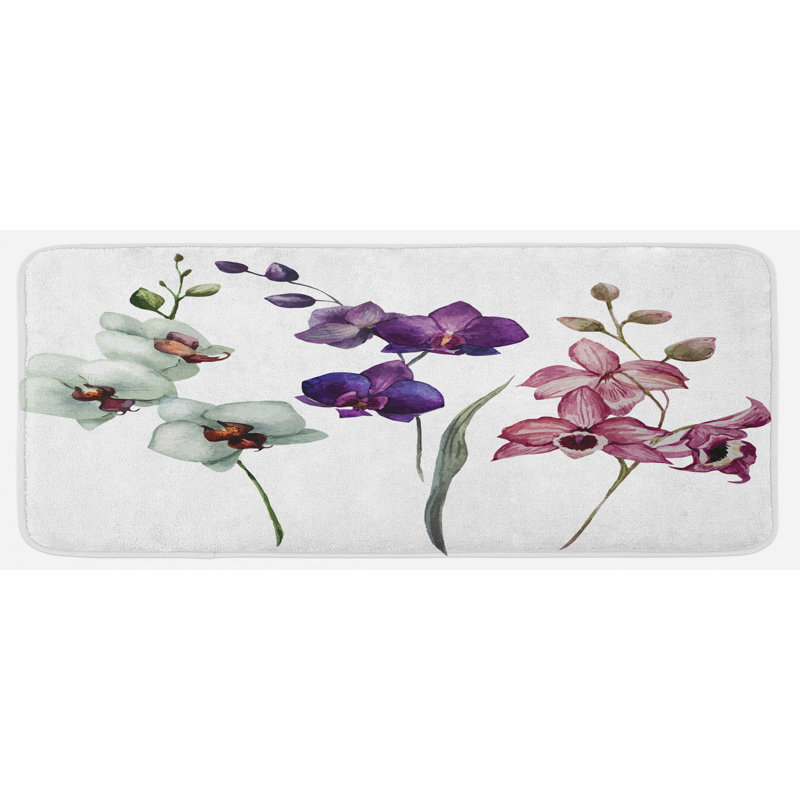 Tapis de cuisine orchidées 3 couleurs