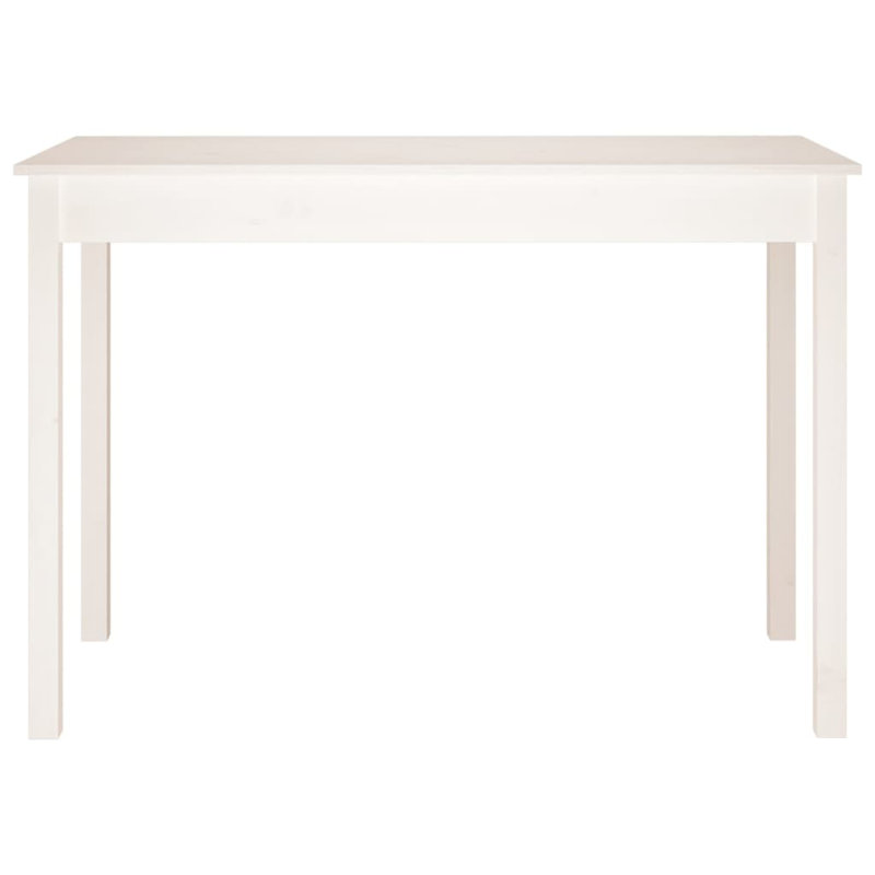 Dining Table 43.3"X21.7"X29.5" Solid Wood Pine, White